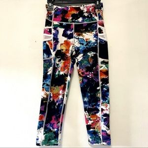 TKO OG Leggings, Mesh Pockets, Splatter Paint,  High Waisted, pockets